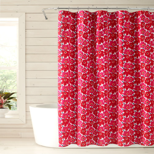 Cotton Floral Single Shower Curtain & Reviews AllModern